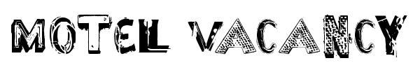 Motel Vacancy font preview